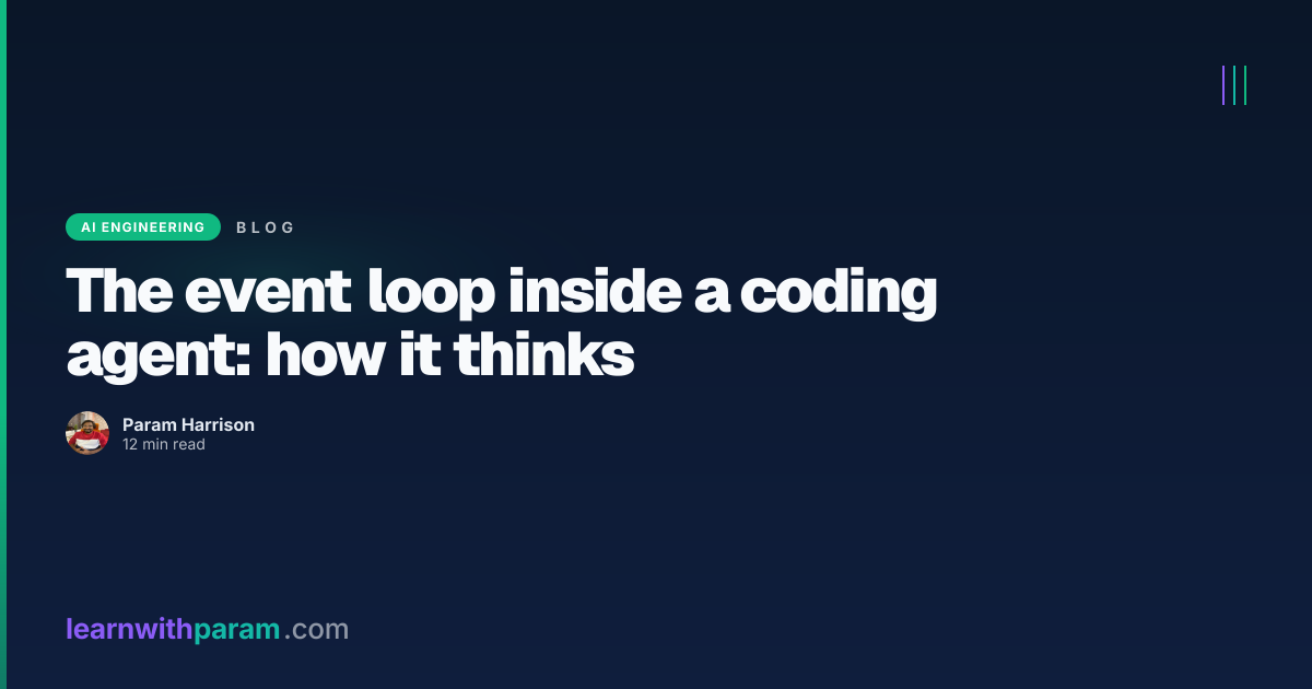 Coding agent loop explained: how Claude Code thinks | learnwithparam