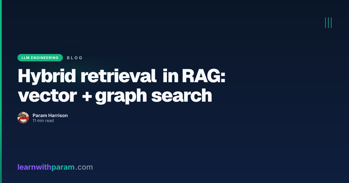 Visualiza Rag Vector Graph Hybrid retrieval in RAG: vector + graph search | learnwithparam